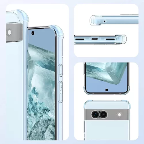 Techsuit - Shockproof Átlátszó Ütésálló Szilikon tok - Google Pixel 9 Pro - Átlátszó