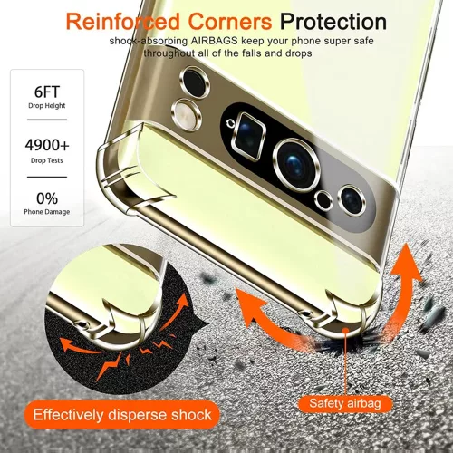 Techsuit - Shockproof Átlátszó Ütésálló Szilikon tok - Google Pixel 9 Pro XL - Átlátszó