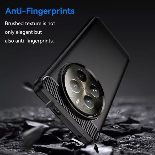 Techsuit - Carbon szilikon tok - Realme 12 Pro / 12 Pro+ - Fekete
