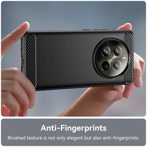 Techsuit - Carbon szilikon tok - Realme 12 Pro / 12 Pro+ - Fekete