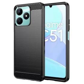   Techsuit - Carbon szilikon tok - Realme C51 / Note 50 - Fekete