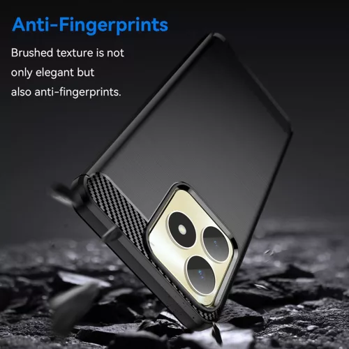 Techsuit - Carbon szilikon tok - Realme C51 / Note 50 - Fekete