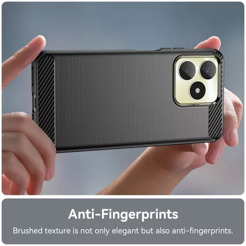 Techsuit - Carbon szilikon tok - Realme C51 / Note 50 - Fekete