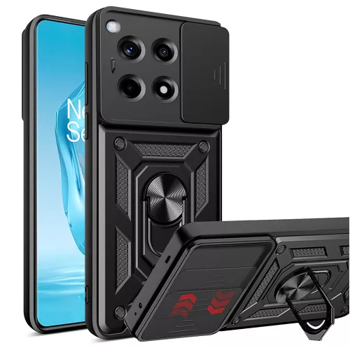 Techsuit - CamShield ütésálló tok - OnePlus 12R - Fekete
