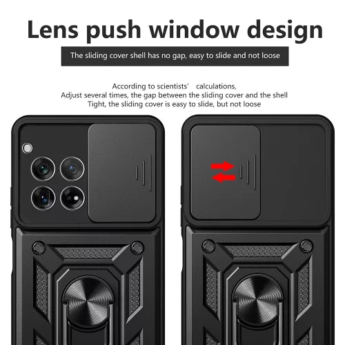 Techsuit - CamShield ütésálló tok - OnePlus 12R - Fekete
