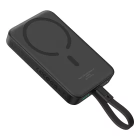   Baseus - Power Bank Mágneses Mini (P1002210B113-00) - MagSafe, 2x USB-C, Lightning, 30W, Gyorstöltés, 10000mAh - Fekete