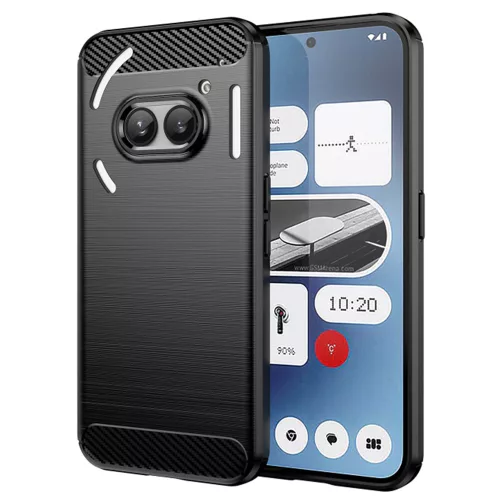 Techsuit - Carbon szilikon tok - Nothing Phone (2a) / (2a) Plus - Fekete