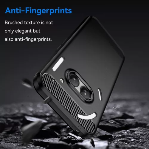 Techsuit - Carbon szilikon tok - Nothing Phone (2a) / (2a) Plus - Fekete
