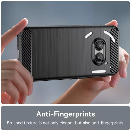 Techsuit - Carbon szilikon tok - Nothing Phone (2a) / (2a) Plus - Fekete