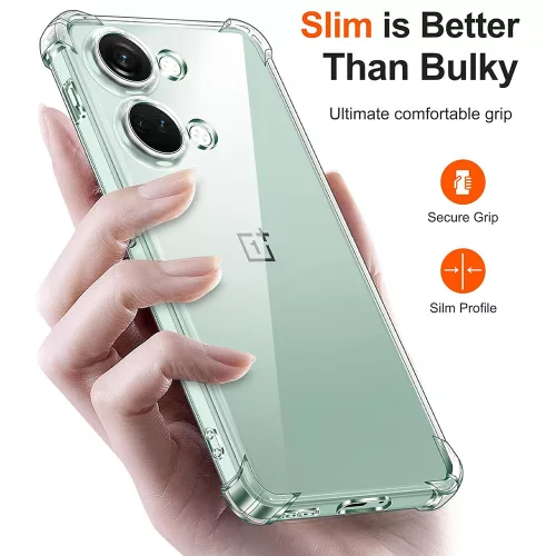 Techsuit - Shockproof Átlátszó Ütésálló Szilikon tok - OnePlus Nord 3 - Átlátszó