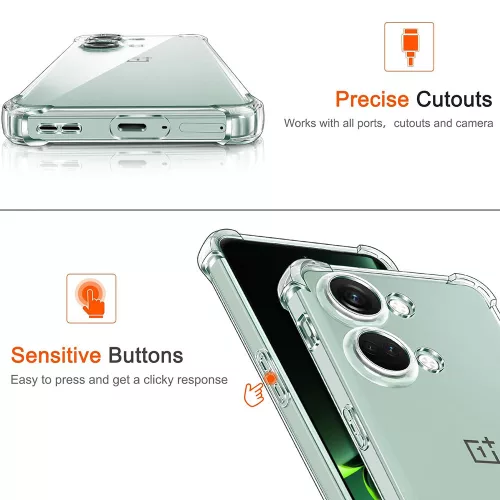 Techsuit - Shockproof Átlátszó Ütésálló Szilikon tok - OnePlus Nord 3 - Átlátszó