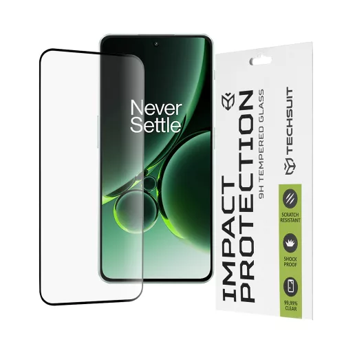 Techsuit - 111D Full Cover / Full Glue üvegfólia - OnePlus Nord 3 - Fekete széllel