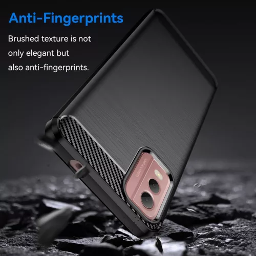 Techsuit - Carbon szilikon tok - Nokia C32 - Fekete