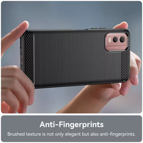 Techsuit - Carbon szilikon tok - Nokia C32 - Fekete