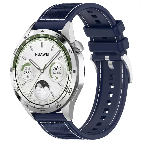 Techsuit - Watchband 22mm (W051) - Huawei Watch GT 2 (46mm)/GT 2 Pro/GT 3 Pro (46mm)/Ultimate, Xiaomi Watch S1 - Dark Blue