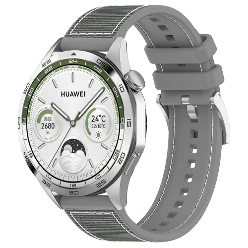 Techsuit - Watchband 22mm (W051) - Huawei Watch GT 2 (46mm)/GT 2 Pro/GT 3 Pro (46mm)/Ultimate, Xiaomi Watch S1 - Gray
