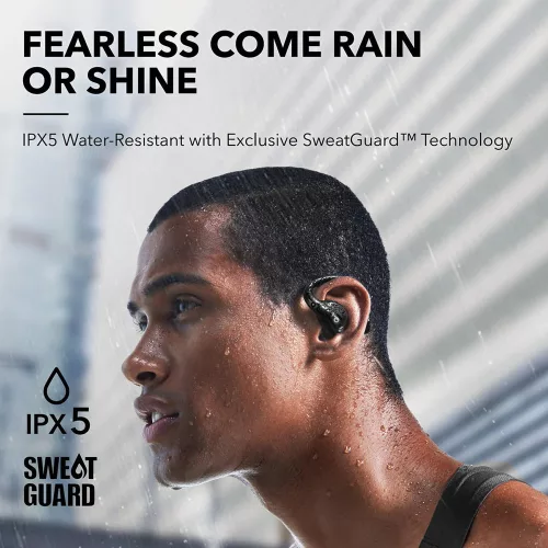 Anker - Vezeték nélküli fülhallgató SoundCore AeroFit Pro (A3871G11) - Sporthoz, Bluetooth, Vízálló - Fekete