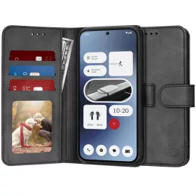   Techsuit - Diary Book kinyitható tok - Nothing Phone (2a) / (2a) Plus - Fekete