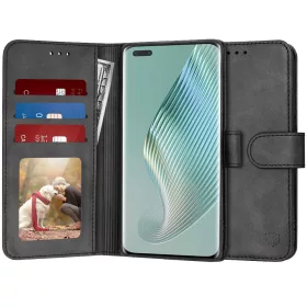   Techsuit - Diary Book kinyitható tok - Honor Magic5 Pro - Fekete