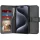 Techsuit - Diary Book kinyitható tok - iPhone 15 Pro - Fekete