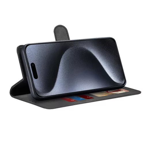 Techsuit - Diary Book kinyitható tok - iPhone 15 Pro - Fekete