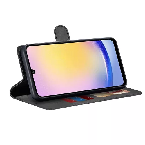 Techsuit - Diary Book kinyitható tok - Samsung Galaxy A25 5G - Fekete