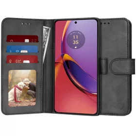   Techsuit - Diary Book kinyitható tok - Motorola Moto G84 - Fekete
