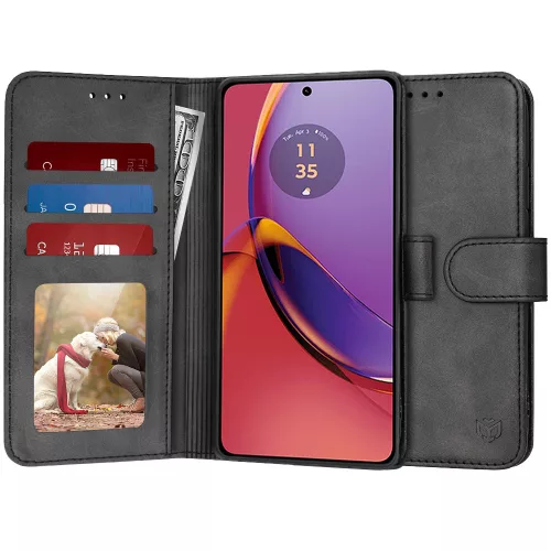 Techsuit - Diary Book kinyitható tok - Motorola Moto G84 - Fekete