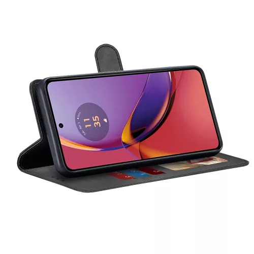 Techsuit - Diary Book kinyitható tok - Motorola Moto G84 - Fekete
