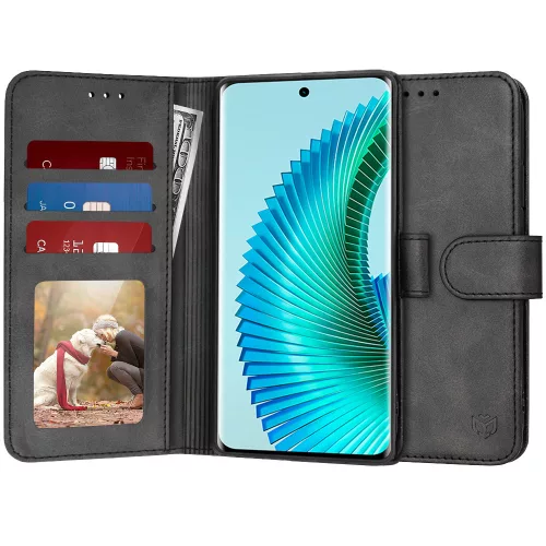Techsuit - Diary Book kinyitható tok - Honor Magic6 Lite - Fekete