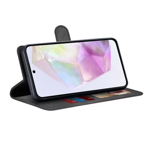 Techsuit - Diary Book kinyitható tok - Samsung Galaxy A35 5G - Fekete