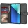 Techsuit - Diary Book kinyitható tok - Xiaomi Redmi Note 13 4G - Fekete
