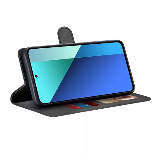 Techsuit - Diary Book kinyitható tok - Xiaomi Redmi Note 13 4G - Fekete