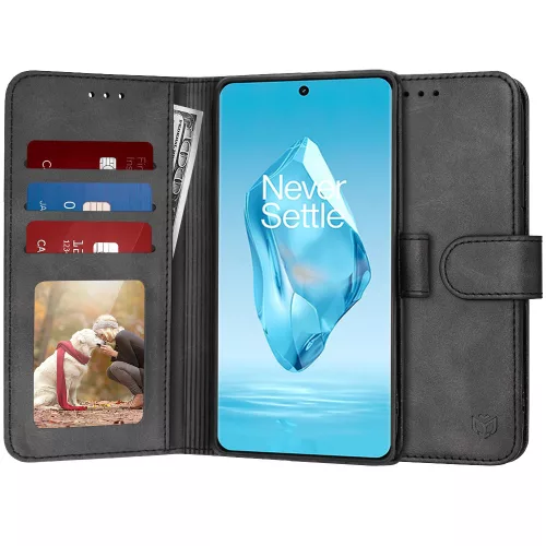 Techsuit - Diary Book kinyitható tok - OnePlus 12R - Fekete