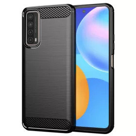   Techsuit - Carbon szilikon tok - Huawei P Smart 2021 - Fekete