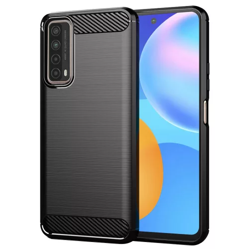 Techsuit - Carbon szilikon tok - Huawei P Smart 2021 - Fekete