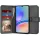 Techsuit - Diary Book kinyitható tok - Samsung Galaxy A05s - Fekete