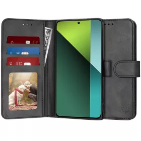   Techsuit - Diary Book kinyitható tok - Xiaomi Redmi Note 13 Pro 5G / Poco X6 - Fekete