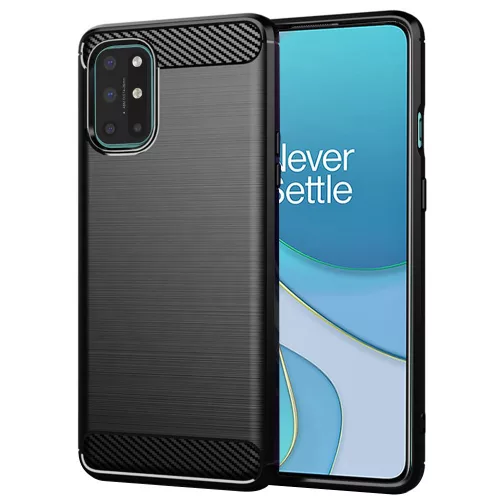 TechSuit - Carbon szilikon tok - OnePlus 8T - Fekete