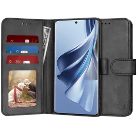   Techsuit - Diary Book kinyitható tok - Oppo Reno10 / Reno10 Pro - Fekete