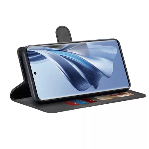 Techsuit - Diary Book kinyitható tok - Oppo Reno10 / Reno10 Pro - Fekete