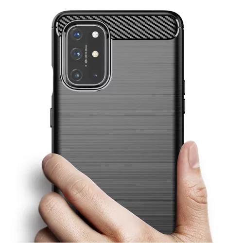 TechSuit - Carbon szilikon tok - OnePlus 8T - Fekete