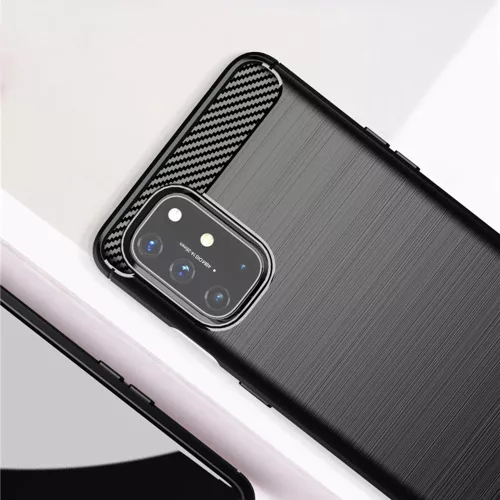 TechSuit - Carbon szilikon tok - OnePlus 8T - Fekete