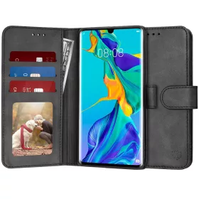  Techsuit - Diary Book kinyitható tok -  Huawei P30 Pro / P30 Pro New Edition - Fekete