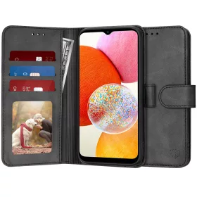   Techsuit - Diary Book kinyitható tok - Samsung Galaxy A14 4G / A14 5G - Fekete
