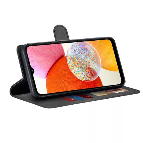 Techsuit - Diary Book kinyitható tok - Samsung Galaxy A14 4G / A14 5G - Fekete
