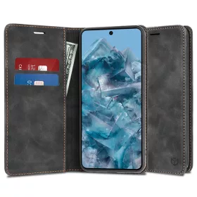   Techsuit - Confy Cover kinyitható tok - Google Pixel 8 Pro - Fekete