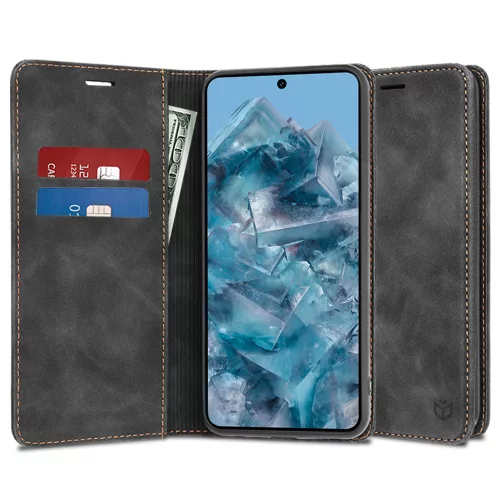 Techsuit - Confy Cover kinyitható tok - Google Pixel 8 Pro - Fekete