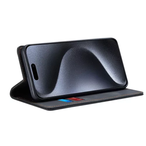 Techsuit - Confy Cover kinyitható tok - iPhone 15 Pro - Fekete