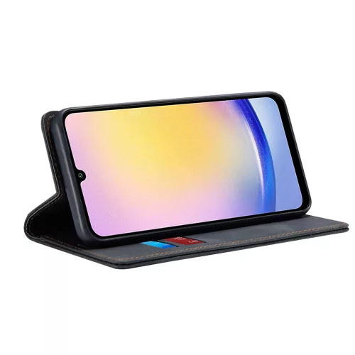 Techsuit - Confy Cover kinyitható tok - Samsung Galaxy A25 5G - Fekete
